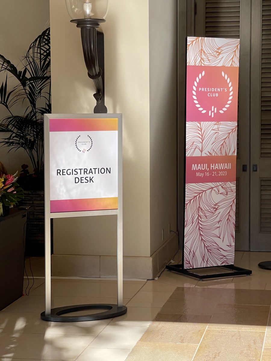 Floor Sign (22x28) and 22x85 Mounted Sign Stand